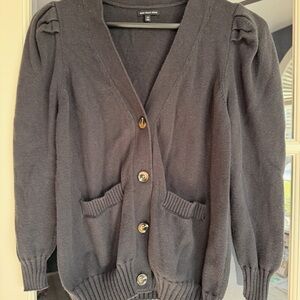 Who What Wear Charcoal Button-Up Cardigan